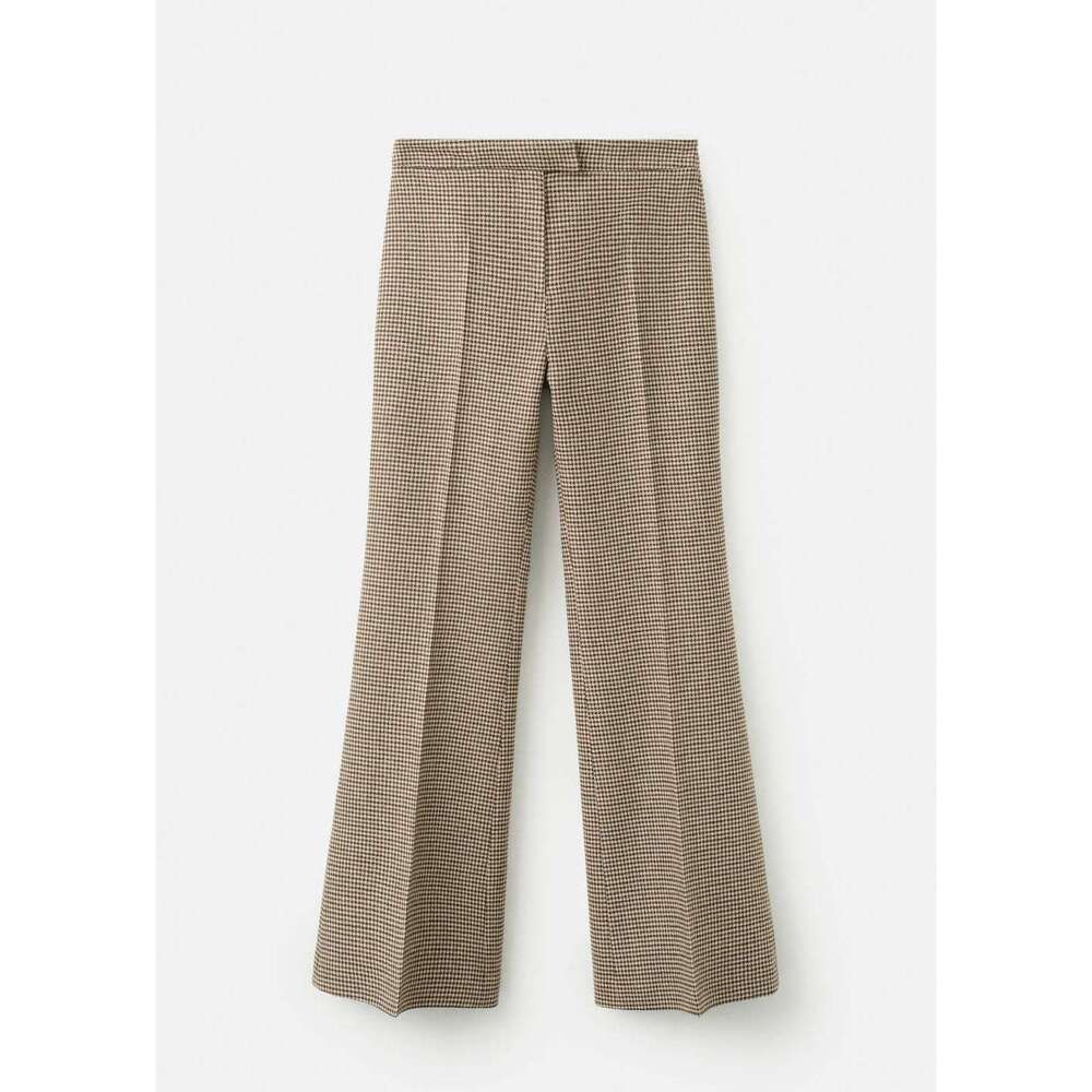 Houndstooth Wool-Blend Trousers